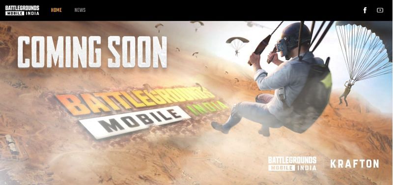 Poster of Battlegrounds Mobile India on the official website