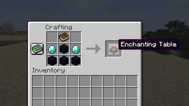 Enchantment Table Crafting Recipe (Image via Attack of the Fanboy)
