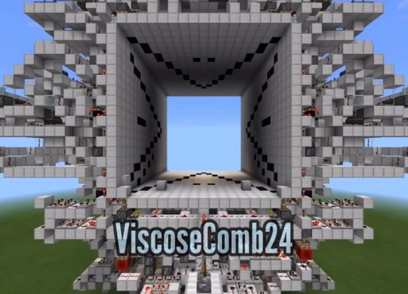 Minecraft Redditor Creates A Massive Redstone Door