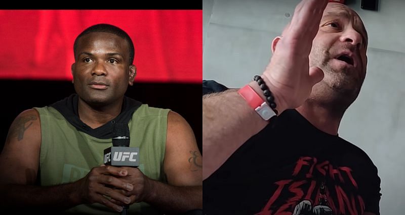 Din Thomas (Left) and Matt Serra during the confrontation with Joshua Fabia (Right)