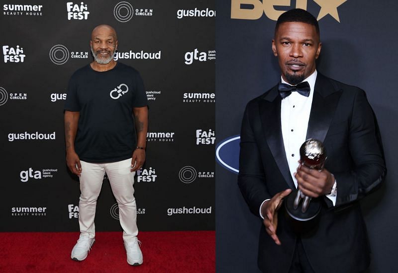 Mike Tyson (left) and Jamie Foxx (right)