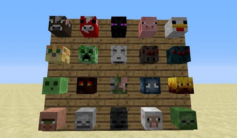 Mob heads have been a Minecraft feature for a long time (Image via planetminecraft)