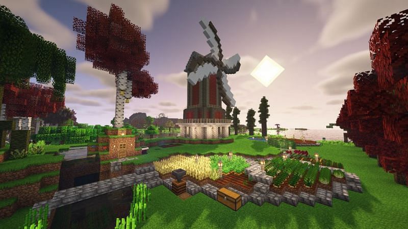 A beautiful base built on All The Mods 6 (Image via u/DonMartn on Reddit)