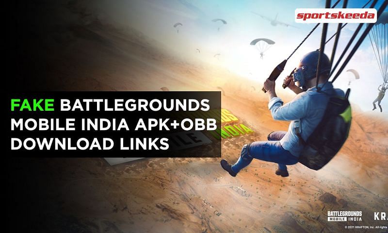 All Battlegrounds Mobile India APK and OBB files on the internet are fake (Image via Sportskeeda)
