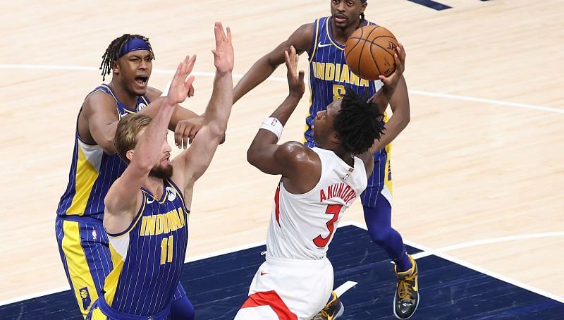 The Toronto Raptors and the Indiana Pacers will face off at Amalie Arena on Sunday
