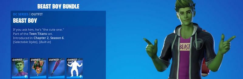 Beast Boy Bundle To Leave Item Shop Soon {Image via Epic Games}