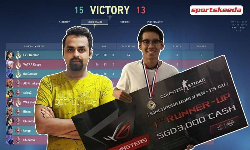 Indian content creator Binks tried to teach Singaporean pro player RedKoh how to use a Sage Wall in Valorant