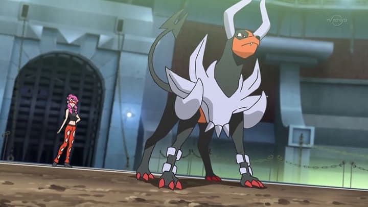 Mega Houndoom in the anime (Image via The Pokemon Company)