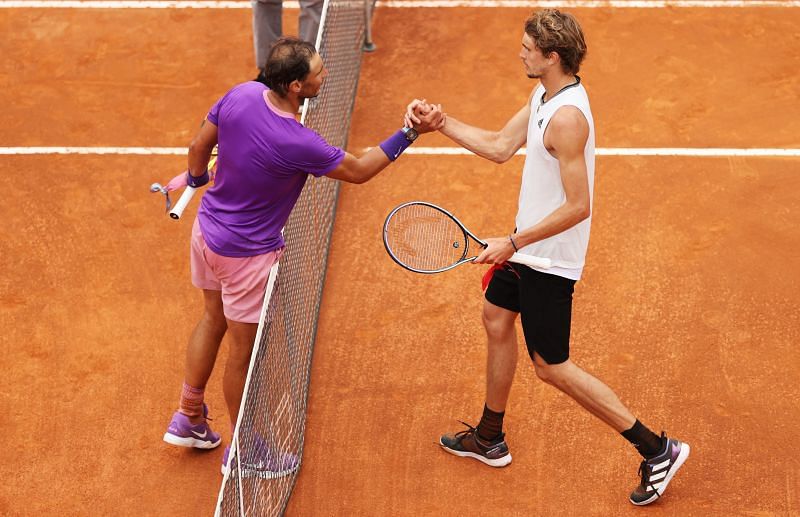 Rafael Nadal after beating Alexander Zverev