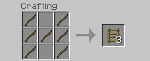 How to make a ladder in Minecraft