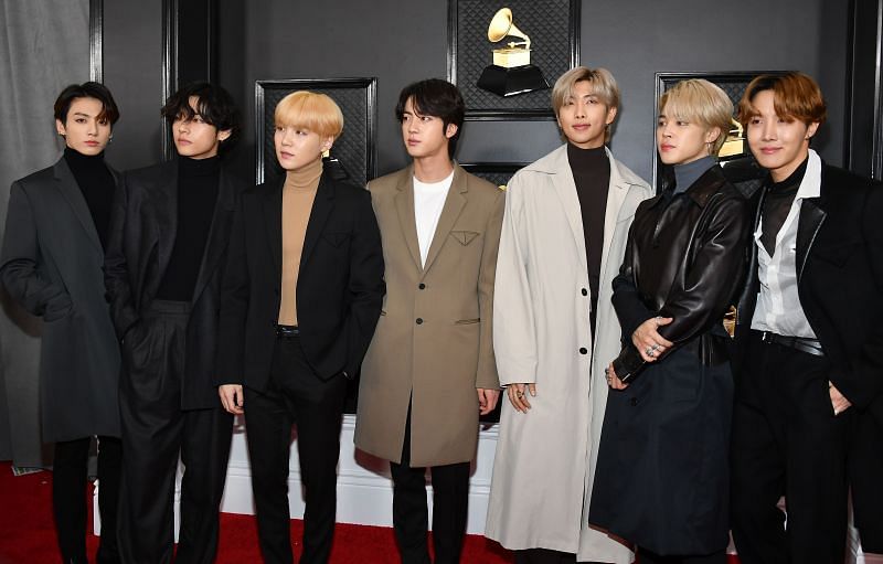 BTS at the 62nd Annual GRAMMY Awards - Arrivals (Image via Amy Sussman/Getty Images)