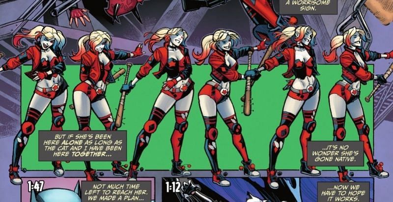 Harley Quinn doing the Floss in Fortnite Batman Zero Point comic book (Image via Epic Games)