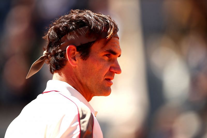 Roger Federer at the 2019 French Open