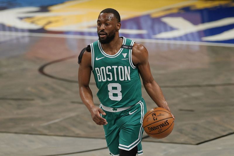 Kemba Walker (#8) of the Boston Celtics
