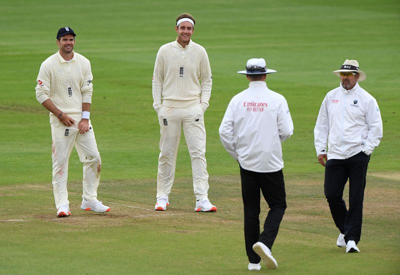 James Anderson (L) and Stuart Broad (R) are the fourth and seventh-highest wicket-takers in Tests respectively