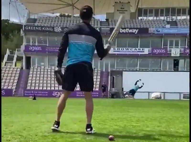 BJ Watling took a fantastic catch in New Zealand&#039;s training session.
