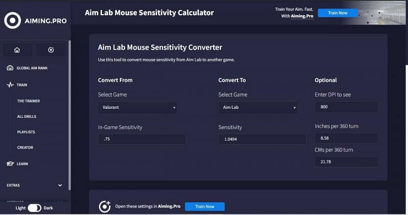 spellbreak sensitivity converter