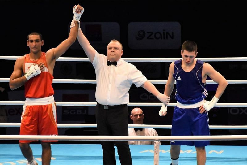 Ashish Kumar (left) is one of the nine Indian boxers to have qualified for the 2021 Tokyo Olympics