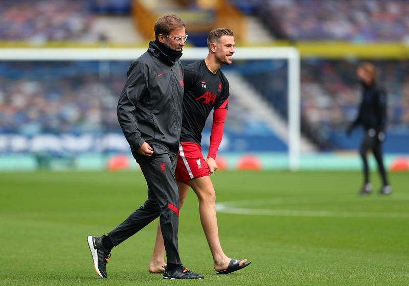 Jurgen Klopp confirmed that Jordan Henderson is back running but is yet to train with the team. 