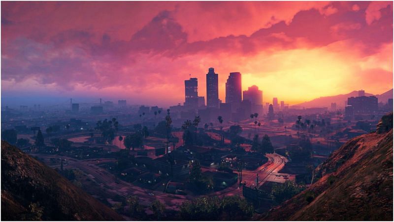 GTA 5&#039;s open-world set the benchmark for games for years to come (Image via wallpapercave)