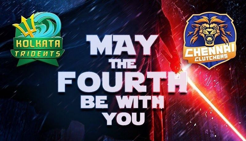 Kolkata Tridents vs Chennal Clutchers on &quot;May the Fourth be with you&quot; (Image by Skyesports)