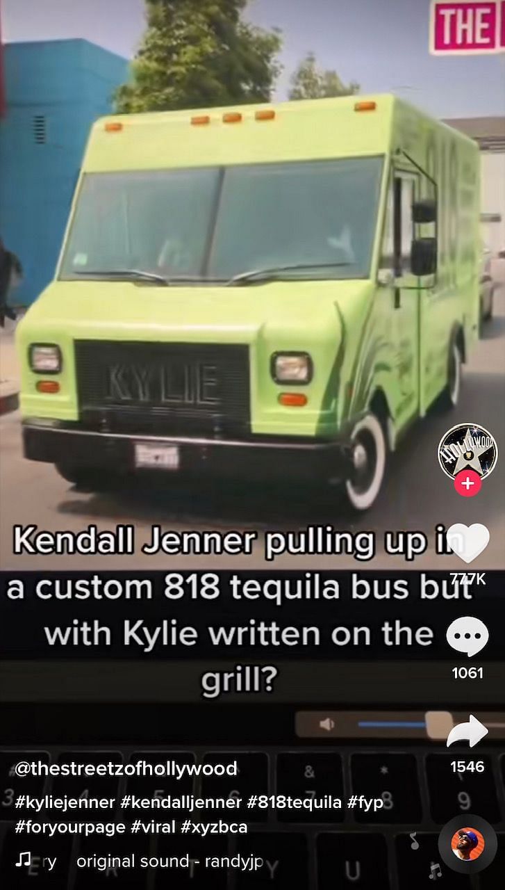 Kendall Jenner driving her deliver truck (Image from TikTok)