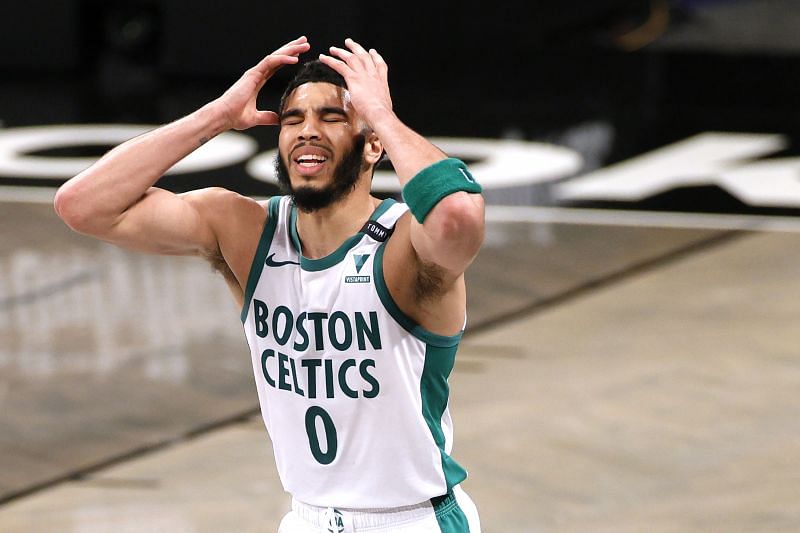 Jayson Tatum (#0) of the Boston Celtics