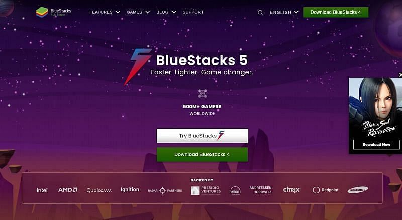 BlueStacks is one of the best emulators that a player can choose. Image via Bluestacks.com