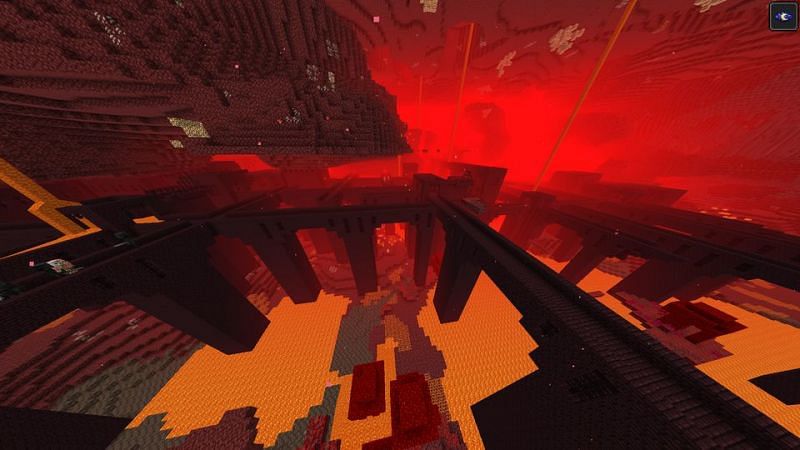 An absolutely massive nether fortress (Image via Pinterest)