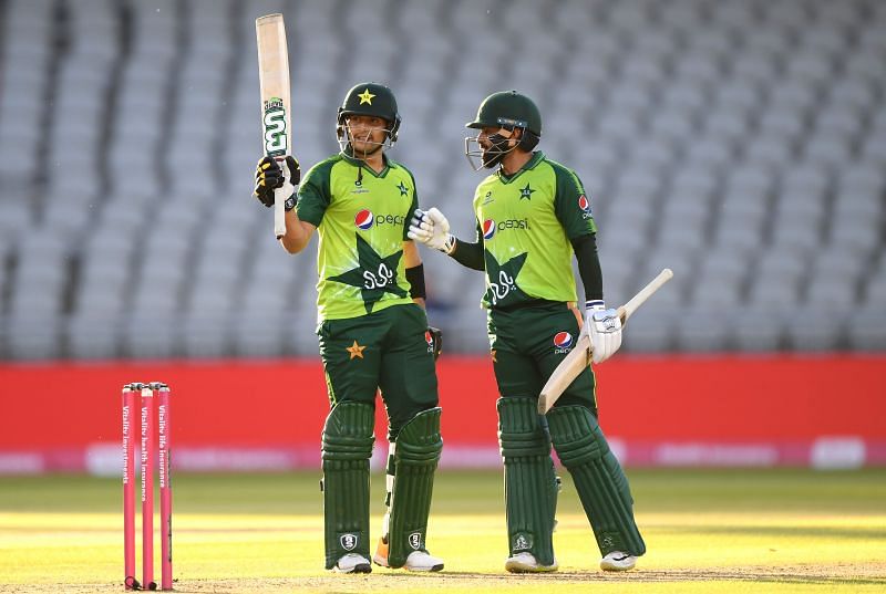 Haider Ali (L) has two fifties in his T20I career
