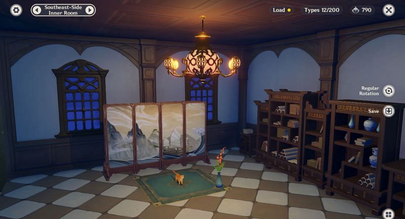 Furniture inside a mansion room (image via Genshin Impact)