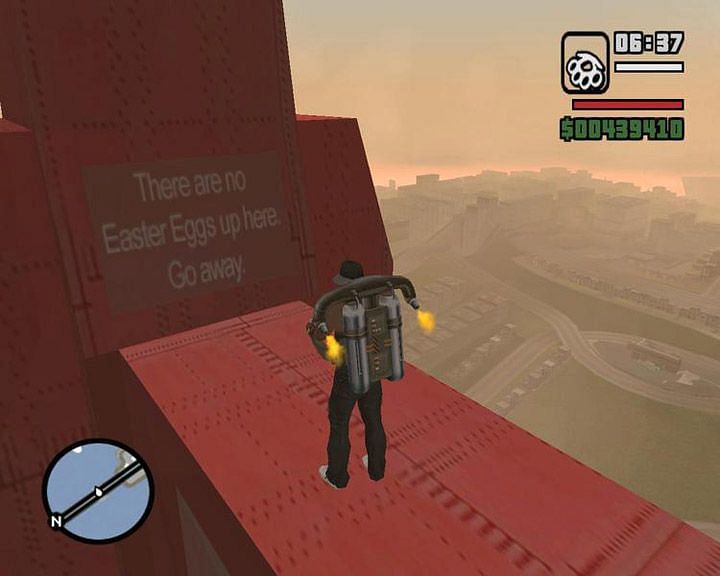 A well-known Easter egg in GTA San Andreas (Image via The Easter Egg Database)