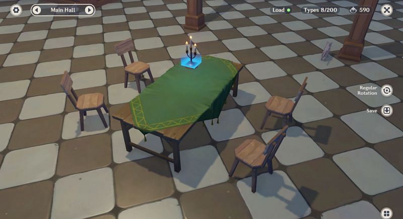An indoor furniture set in the realm mansion (image via Genshin Impact)