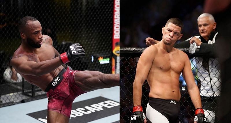 Leon Edwards (left), Nate Diaz (right)