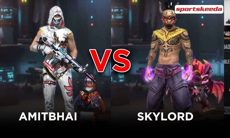Amitbhai and Skylord are two popular Indian Free Fire YouTubers