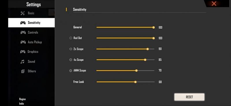 Best sensitivity settings for making headshots on low-end Android devices in Free Fire