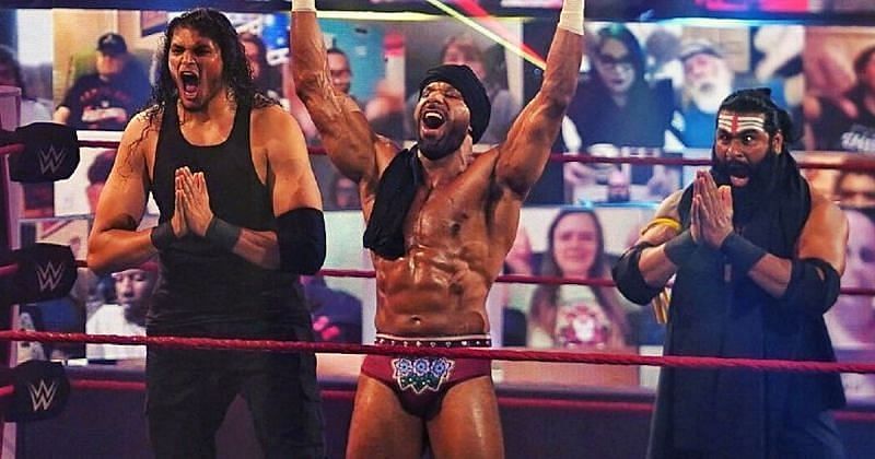 Jinder Mahal with Shanky and Veer