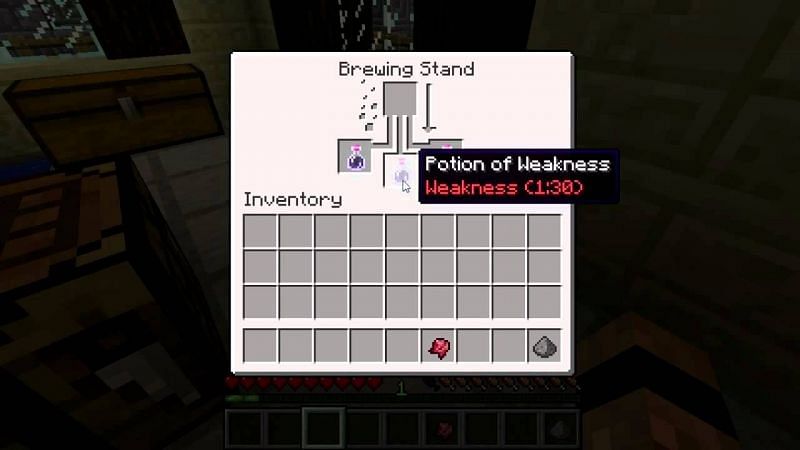 A player using fermented spider eyes to create potions (Image via minecraft.fandom)