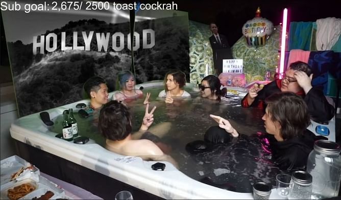 Pokimane, Disguised Toast and others play “Never Have I ever” during hot-tub stream, shocking revelations surface