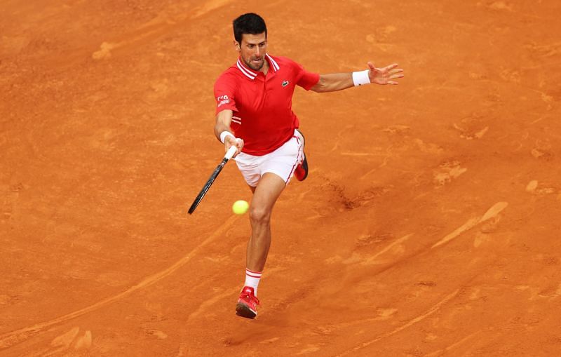 Novak Djokovic at the 2021 Italian Open