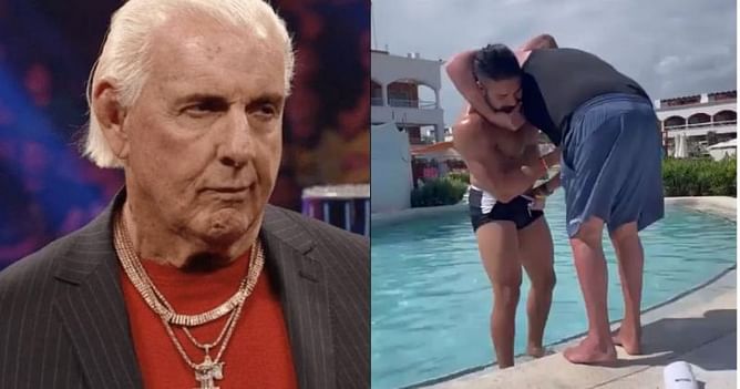 Watch: Andrade posts an incredible video of him suplexing Ric Flair