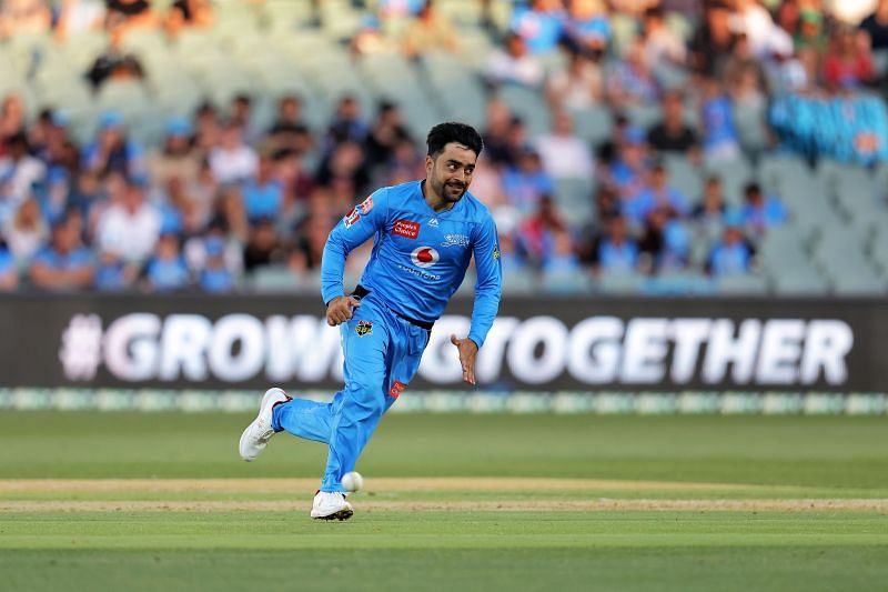 Rashid Khan plays for the Adelaide Strikers in the Big Bash League