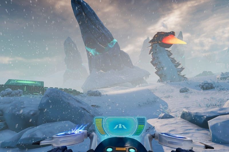 Hydraulic Fluid is essential in reaching the Arctic Spires Biome in Subnautica: Below Zero (Image via Unknown Worlds Entertainment)