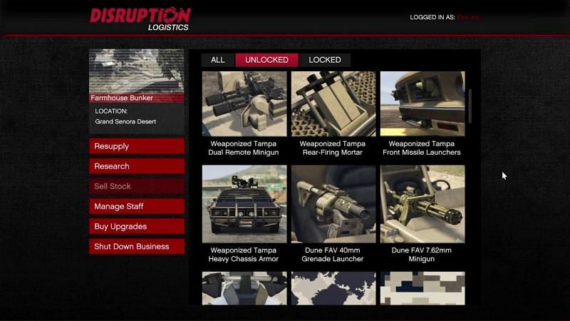 Research adds more firepower to tech and weaponized vehicles (Image via GTA Wiki)