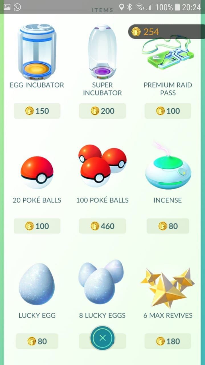 Getting Pokeballs from Rewards and the Shop