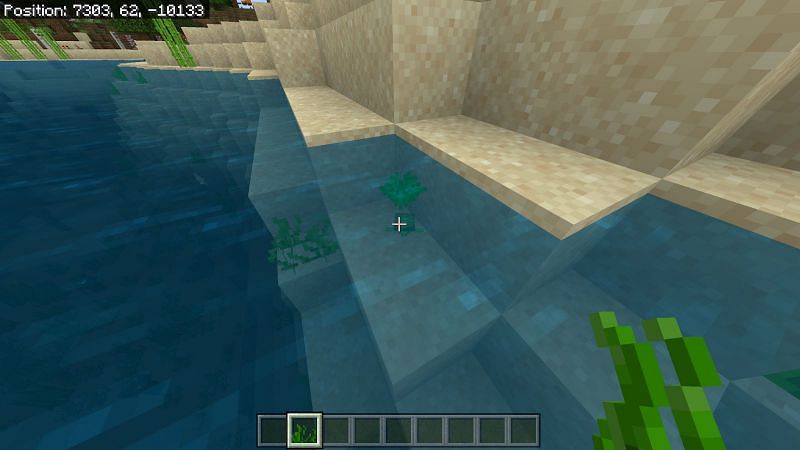 Breathing underwater using turtle helmet Minecraft