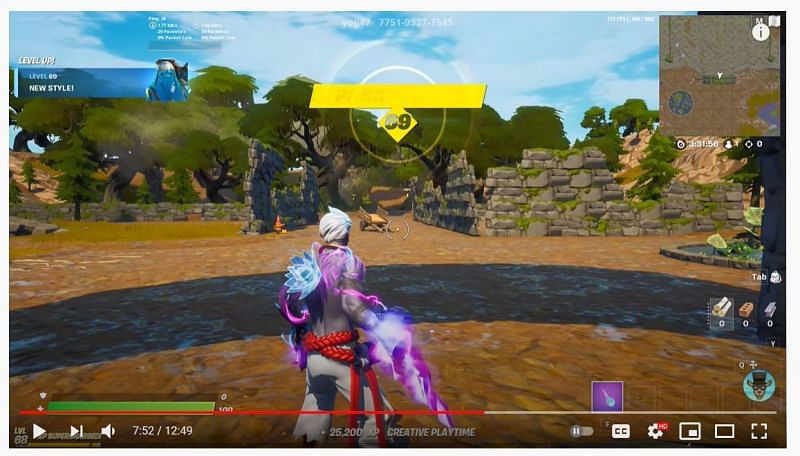 Earn XP by spending time in Creative mode in Fortnite Season 6 (Image via YouTube/ TheLlamaSir)