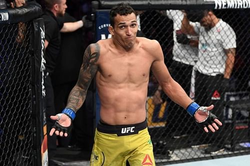 With 14 wins via tap-out, Charles Oliveira has the most submissions in UFC history.