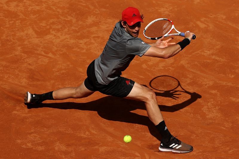 Dominic Thiem in action at the Italian Open