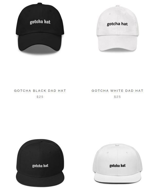 The Two types of hats available for Jake Paul fans (image via jakepaul.com)